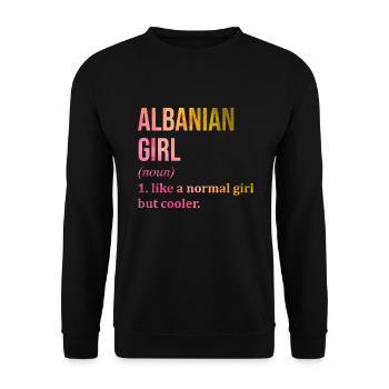 Albanien - Unisex Pullover - Schwarz - Vorne - Alina (178cm) & Michal (187cm)