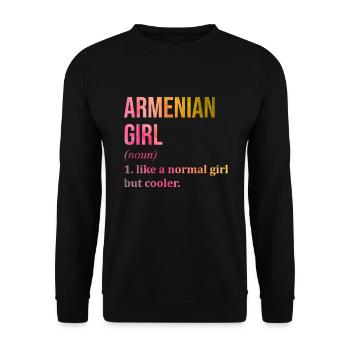 Armenien - Unisex Pullover - Schwarz - Vorne - Alina (178cm) & Michal (187cm)