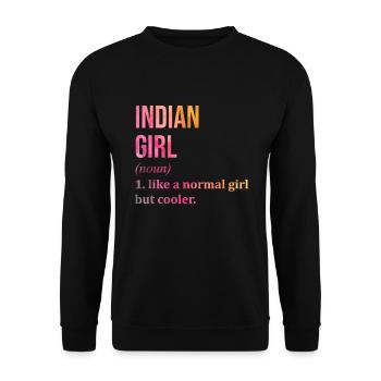 Indien - Unisex Pullover - Schwarz - Vorne - Alina (178cm) & Michal (187cm)