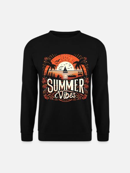 Tropical Summer Vibes: Sunset Adventure Awaits - Unisex Sweatshirt - black