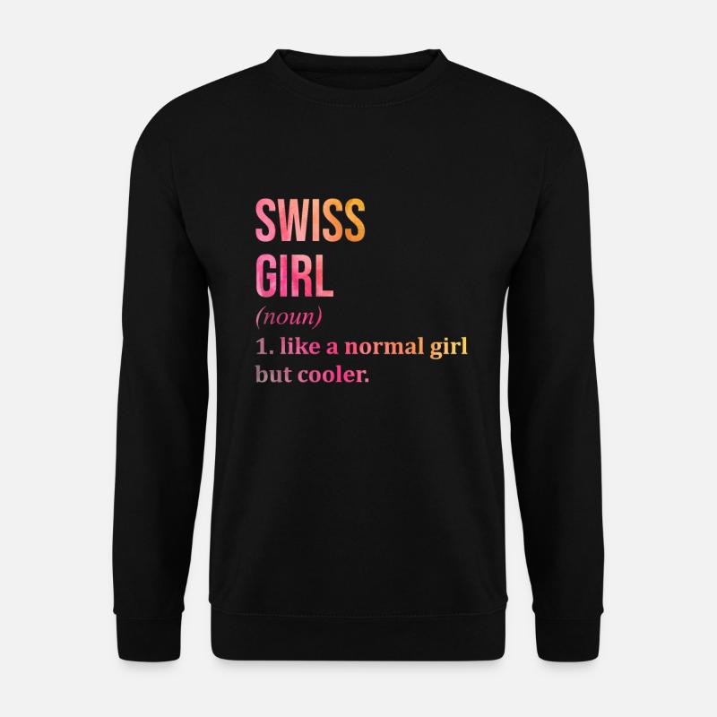 Schweiz - Unisex Pullover - Schwarz