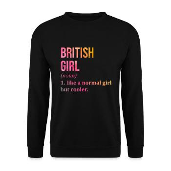 Great British - Unisex Sweatshirt - black - Front - Alina (178cm) & Michal (187cm)