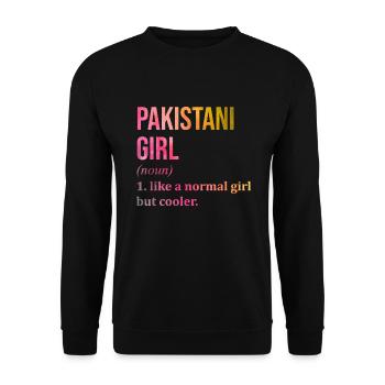 Pakistan - Unisex Pullover - Schwarz - Vorne - Alina (178cm) & Michal (187cm)