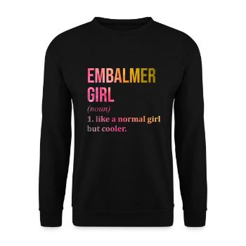 Embalmer - Unisex Sweatshirt - black - Front - Alina (178cm) & Michal (187cm)