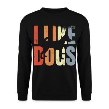 I Like Dogs - Unisex Pullover - Schwarz - Vorne - Alina (178cm) & Michal (187cm)