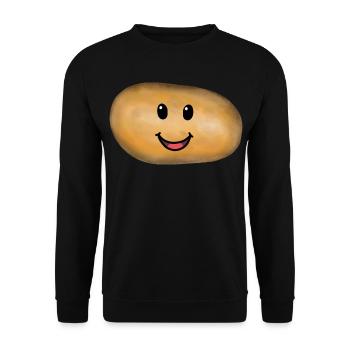 Kartoffel Gemüse Kartoffeln - Unisex Pullover - Schwarz - Vorne - Alina (178cm) & Michal (187cm)