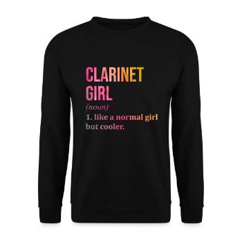 clarinette - Sweat-shirt Unisexe - noir - Devant - Alina (178cm) & Michal (187cm)
