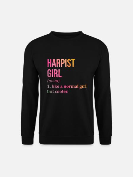 Harfe Harfe Harfe - Unisex Pullover - Schwarz