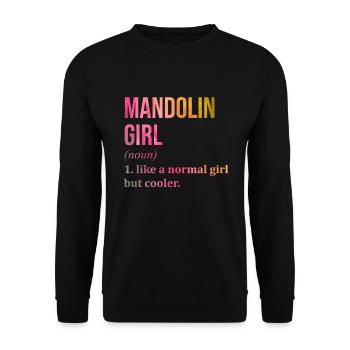 Mandoline - Unisex Pullover - Schwarz - Vorne - Alina (178cm) & Michal (187cm)
