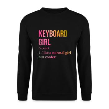 Keyboard - Unisex Sweatshirt - black - Front - Alina (178cm) & Michal (187cm)