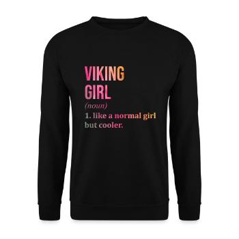 Wikinger - Unisex Pullover - Schwarz - Vorne - Alina (178cm) & Michal (187cm)