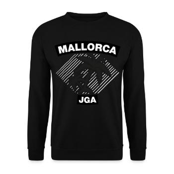 Mallorca – JGA unter Palmen - Unisex Pullover - Schwarz - Vorne - Alina (178cm) & Michal (187cm)