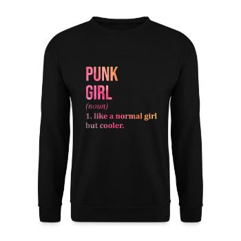 Punk - Unisex Pullover - Schwarz - Vorne - Alina (178cm) & Michal (187cm)