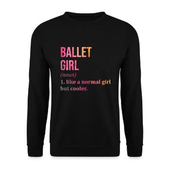 Ballerina - Unisex Sweatshirt - black - Front - Alina (178cm) & Michal (187cm)