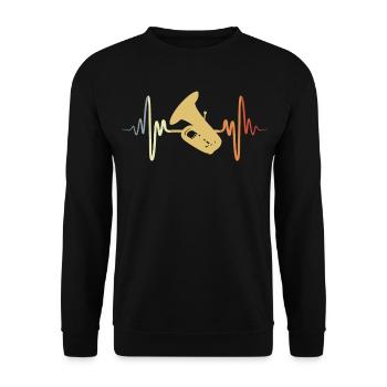 Tubist ECG - Unisex Sweatshirt - black - Front - Alina (178cm) & Michal (187cm)