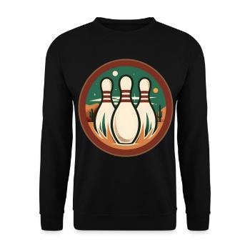 Vintage Bowling - Sweat-shirt Unisexe - noir - Devant - Alina (178cm) & Michal (187cm)
