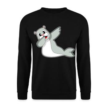 Seal Hip Hop Dance - Unisex Sweatshirt - black - Front - Alina (178cm) & Michal (187cm)