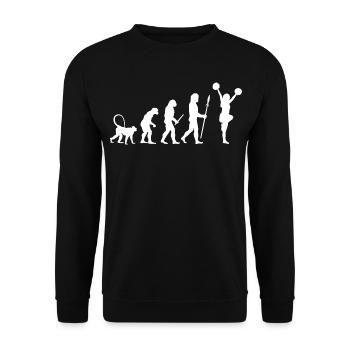 Évolution de la pom-pom girl - Sweat-shirt Unisexe - noir - Devant - Alina (178cm) & Michal (187cm)