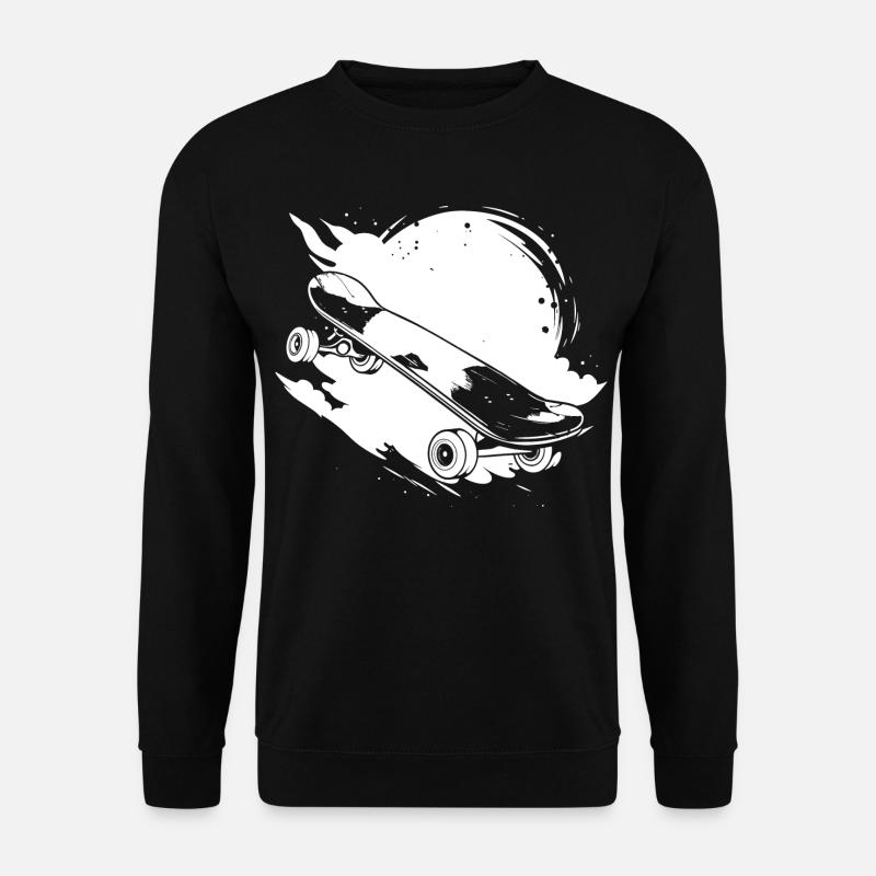 Skateboard Drawing - Unisex Sweatshirt - black