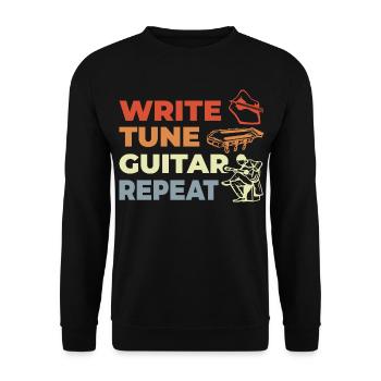 Citation du guitariste - Sweat-shirt Unisexe - noir - Devant - Alina (178cm) & Michal (187cm)