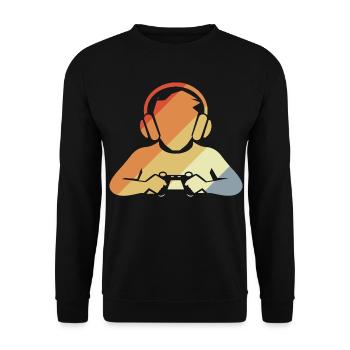 Look rétro gamer - Sweat-shirt Unisexe - noir - Devant - Alina (178cm) & Michal (187cm)