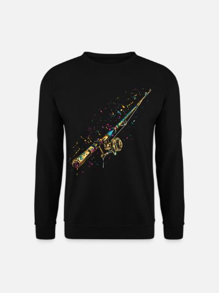 Angelrute Graffiti - Unisex Pullover - Schwarz