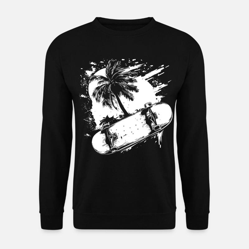 Skateboarding Zeichnung - Unisex Pullover - Schwarz