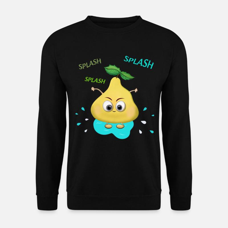 Lustige gelbe Birne - Unisex Pullover - Schwarz