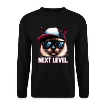 Siamese Cat Siamese Cat Next Level Hip Hop Gift - Unisex Sweatshirt - black - Front - Alina (178cm) & Michal (187cm)