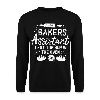 Bakery sales assistant - Unisex Sweatshirt - black - Front - Alina (178cm) & Michal (187cm)