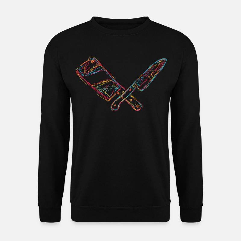 Retro Hackbeil - Unisex Pullover - Schwarz
