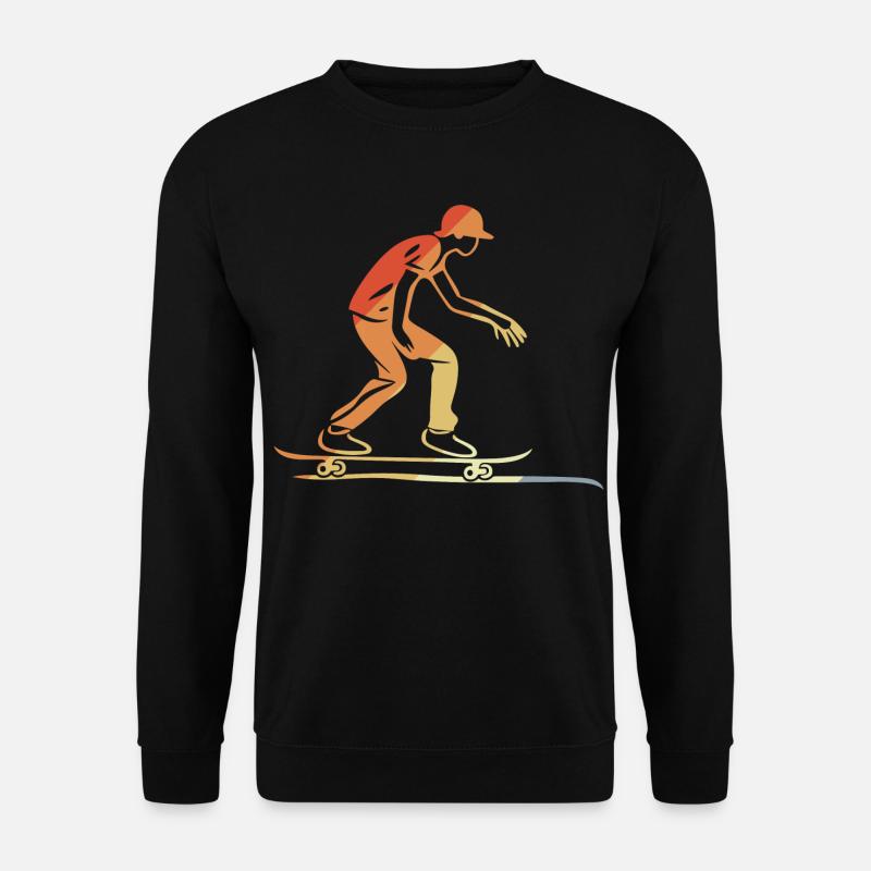 Skateboardfahrer Grafik Retro - Unisex Pullover - Schwarz