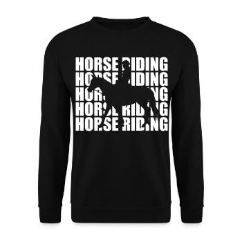Horse Riding - Unisex Pullover - Schwarz - Vorne - Alina (178cm) & Michal (187cm)