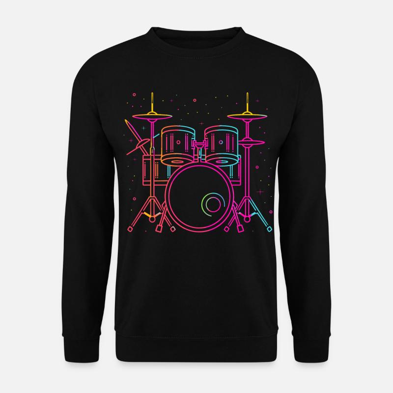 Drums Sketch Retro - Unisex Sweatshirt - black