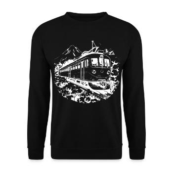 Graphique ferroviaire - Sweat-shirt Unisexe - noir - Devant - Alina (178cm) & Michal (187cm)