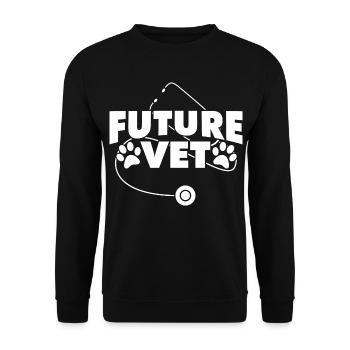 Veterinary student - Unisex Sweatshirt - black - Front - Alina (178cm) & Michal (187cm)
