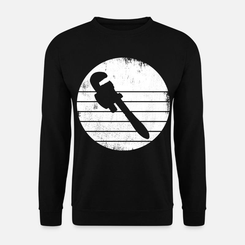 Pipe Wrench Drawing - Unisex Sweatshirt - black