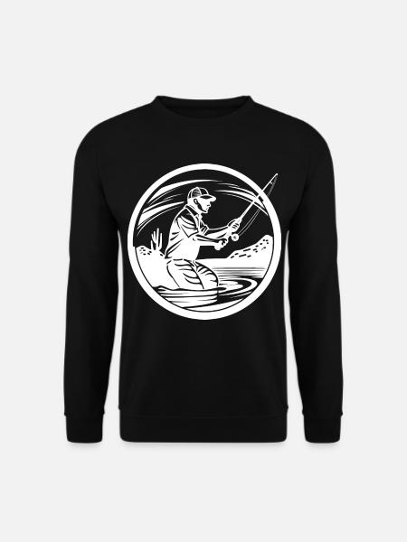 Fishing Drawing - Unisex Sweatshirt - black