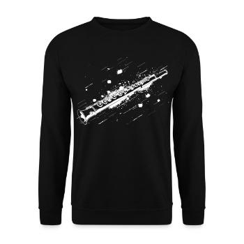 Flûte Street Art - Sweat-shirt Unisexe - noir - Devant - Alina (178cm) & Michal (187cm)