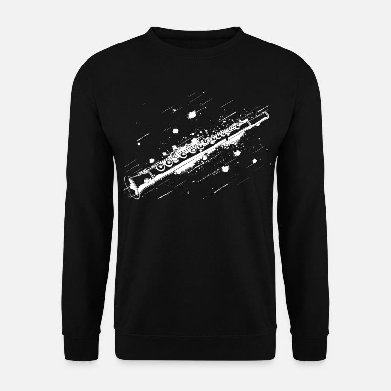 Flöte Streetart - Unisex Pullover - Schwarz