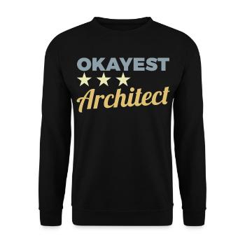 Okayest Architect - Unisex Sweatshirt - black - Front - Alina (178cm) & Michal (187cm)