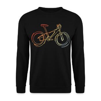 Vintage Mountain Bike Sketch - Unisex Sweatshirt - black - Front - Alina (178cm) & Michal (187cm)