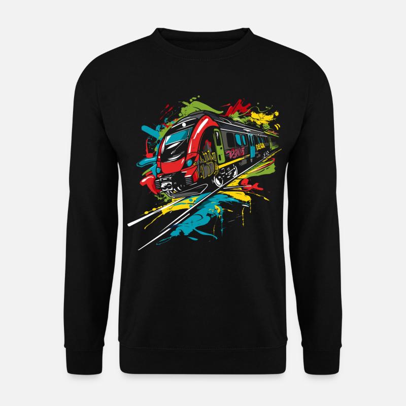 Graffiti Chemin de fer - Sweat-shirt Unisexe - noir