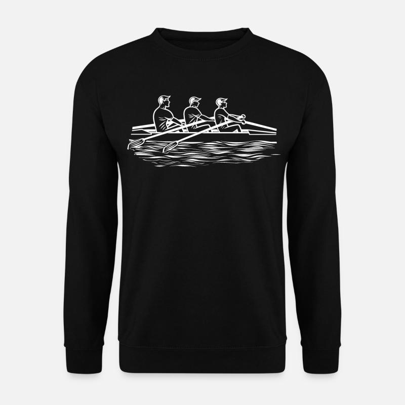 Rowing Team Line Art - Unisex Sweatshirt - black