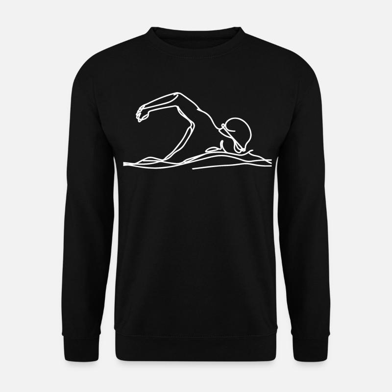 Graphique de nageur de compétition - Sweat-shirt Unisexe - noir