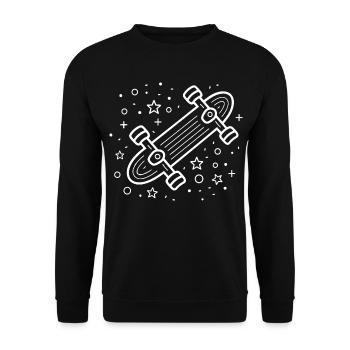 Bande dessinée de skateboard - Sweat-shirt Unisexe - noir - Devant - Alina (178cm) & Michal (187cm)