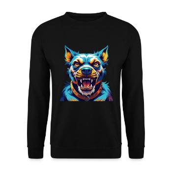 Cordoba Fighting Dog Breed Colorful Cartoon Kawaii - Unisex Sweatshirt - black - Front - Alina (178cm) & Michal (187cm)