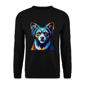 Hortaya Borzaya Hunderasse bunter Cartoon Kawaii - Unisex Pullover - Schwarz - Vorne - Alina (178cm) & Michal (187cm)