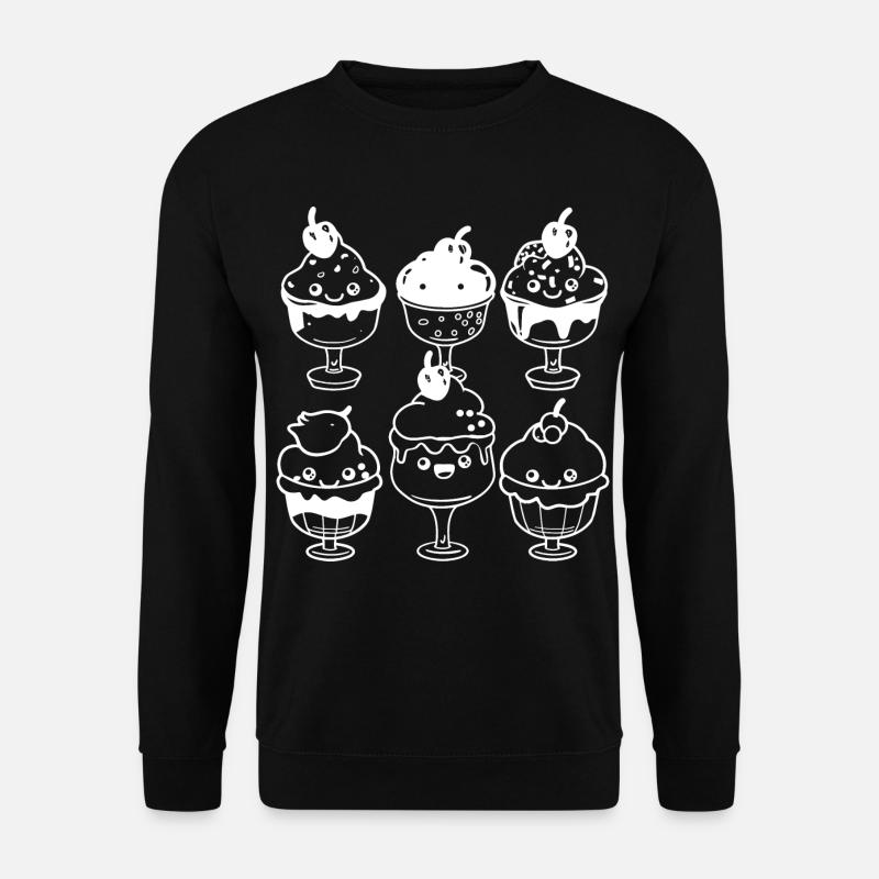 Ice Cream Cartoon Look - Unisex Sweatshirt - black