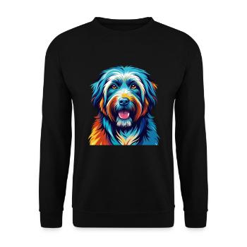 Chien de berger des Pyrénées race Dessin animé coloré Kawaii - Sweat-shirt Unisexe - noir - Devant - Alina (178cm) & Michal (187cm)
